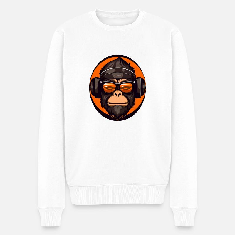 monkey - Pull Premium bio Homme - blanc