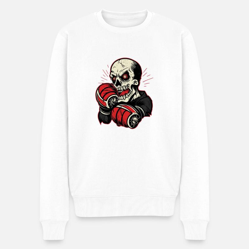 BOXE MMA UFC Fighter - Pull Premium bio Homme - blanc