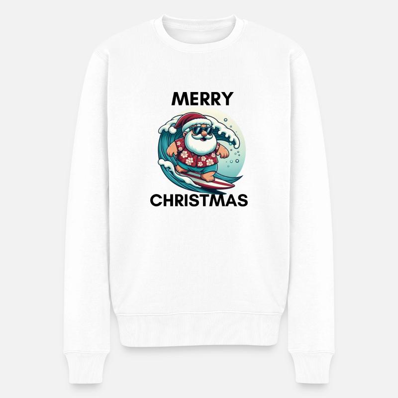Merry Christmas - Männer Premium Bio Pullover - Weiß