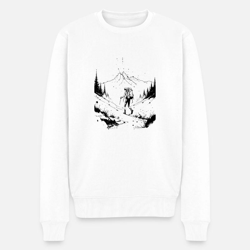 Sentier - Pull Premium bio Homme - blanc