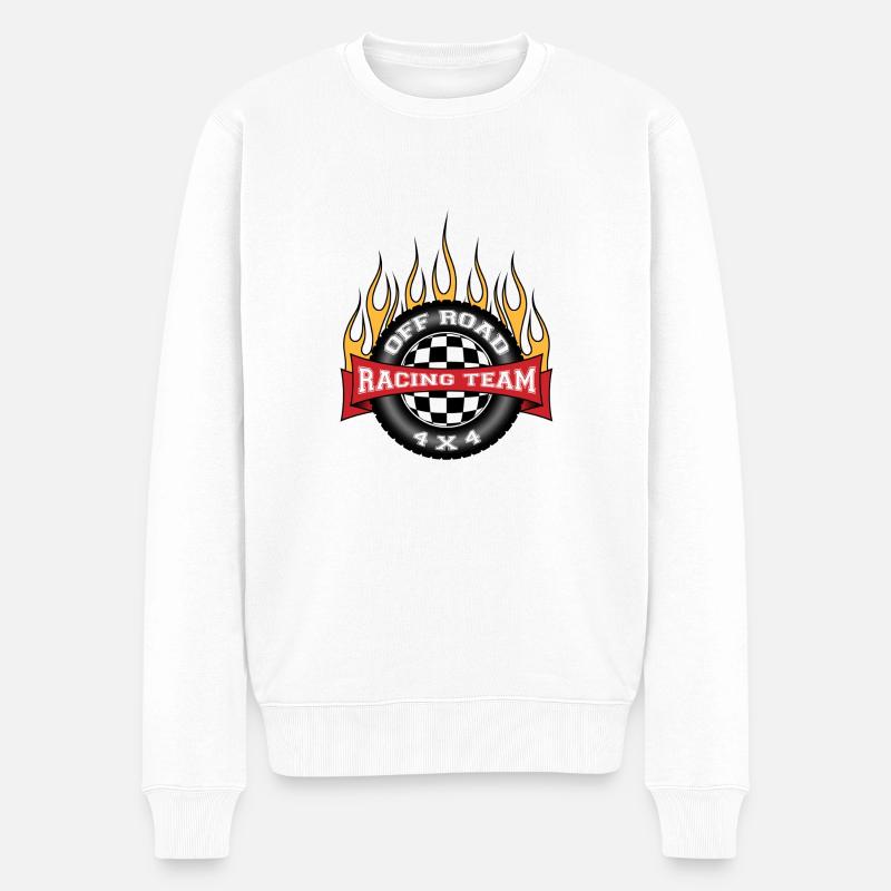 Off Road - Männer Premium Bio Pullover - Weiß