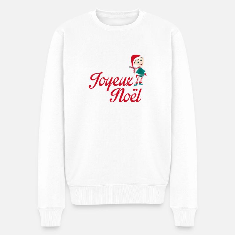 joyeux noël lutin - Pull Premium bio Homme - blanc