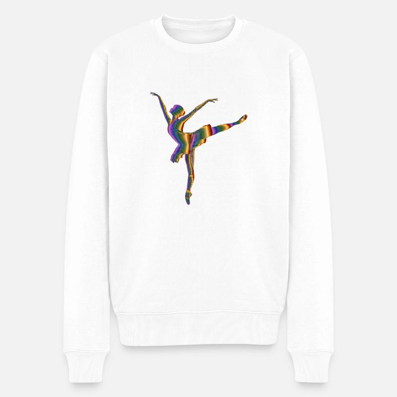 danse de ballerine ballet danse danseur danseuse yoga33 - Pull Premium bio Homme - blanc