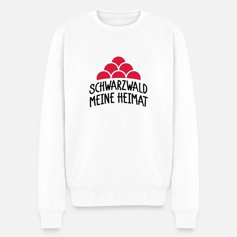 Schwarzwald meine Heimat - Männer Premium Bio Pullover - Weiß