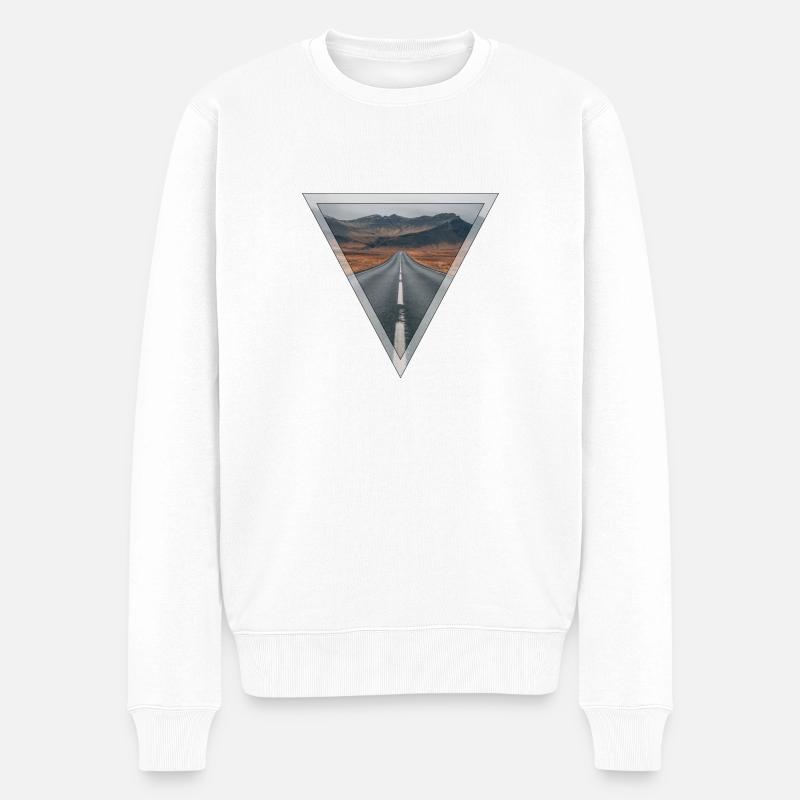 road - Männer Premium Bio Pullover - Weiß