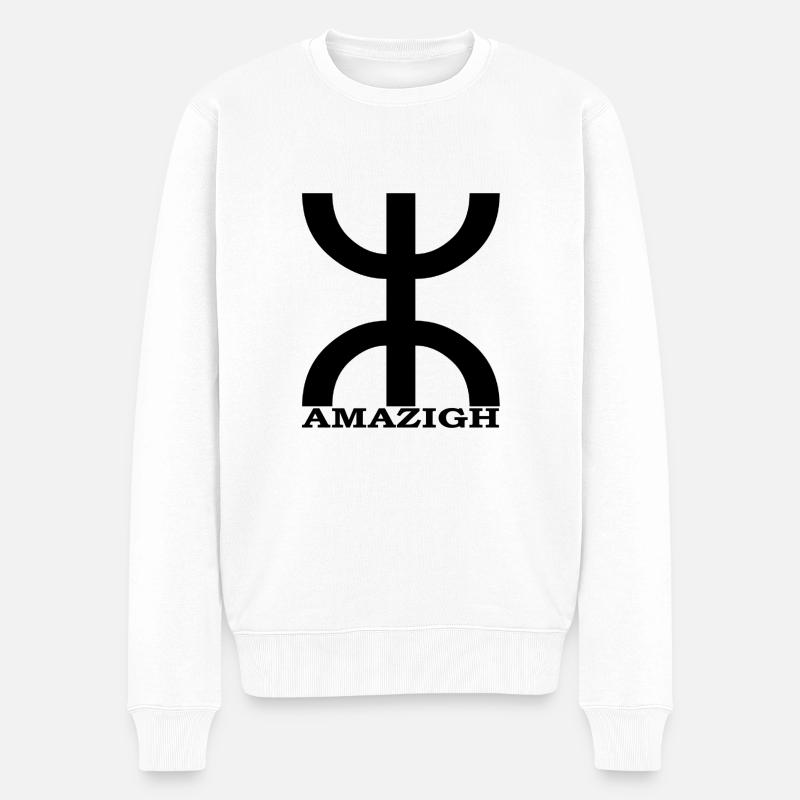 motif berbère - Pull Premium bio Homme - blanc