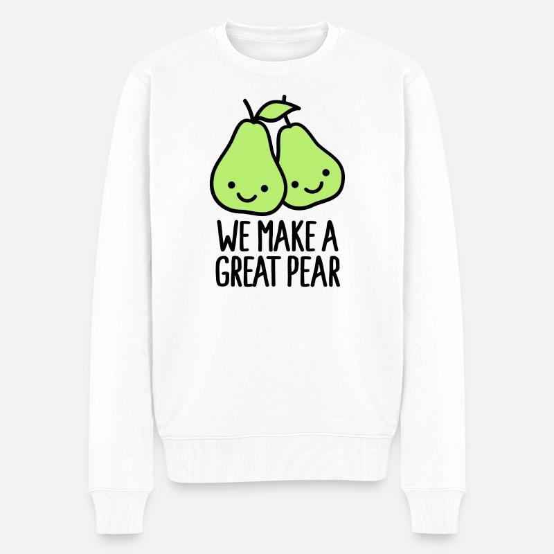 We make a great pear - Männer Premium Bio Pullover - Weiß