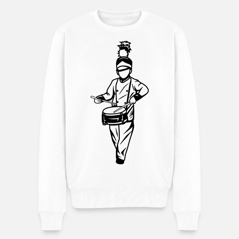 Kleiner Trommler - Männer Premium Bio Pullover - Weiß