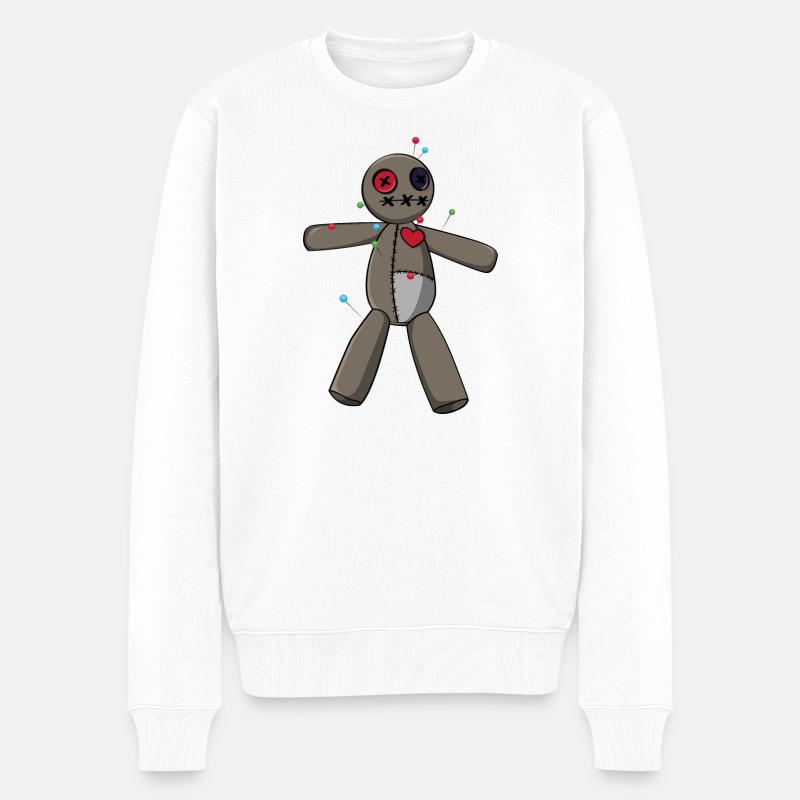 Phasmophobia Voodoo Puppe - Männer Premium Bio Pullover - Weiß