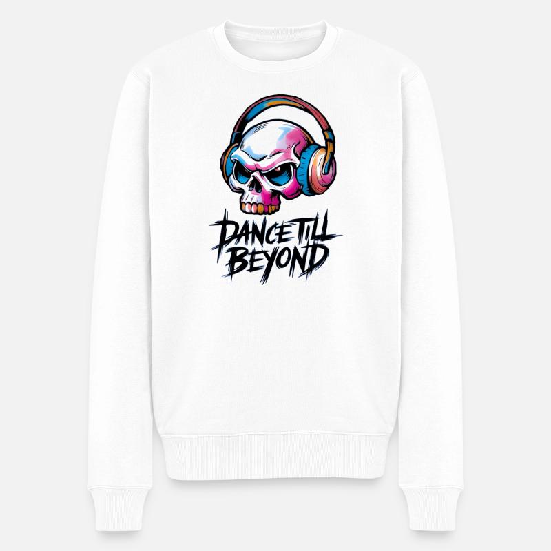 Dance till beyond - Männer Premium Bio Pullover - Weiß