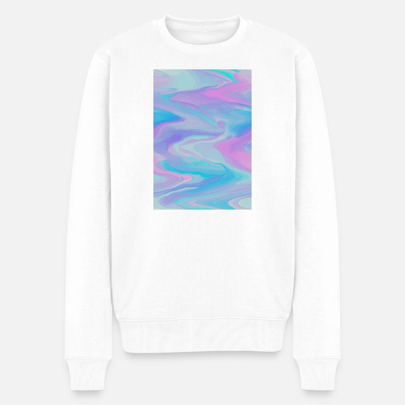Vagues pastel - Pull Premium bio Homme - blanc