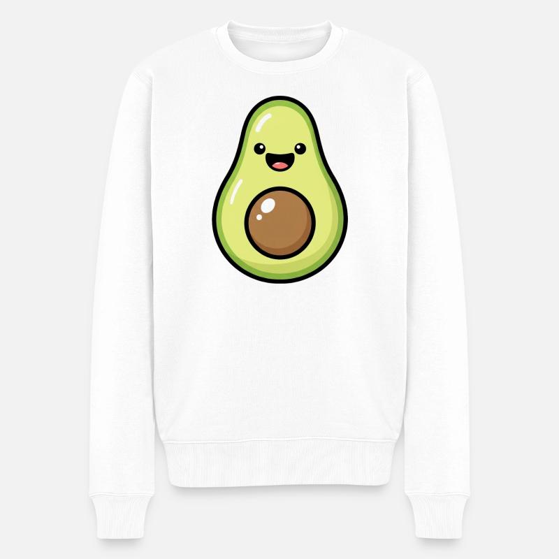 Illustration d'avocat mignon - Pull Premium bio Homme - blanc
