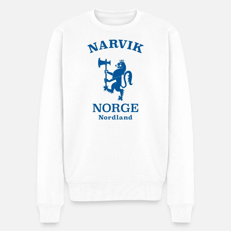 Narvik, Norvège, Norvège - Pull Premium bio Homme - blanc