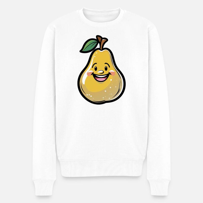Dessin animé Happy Pear Kawaii - Pull Premium bio Homme - blanc
