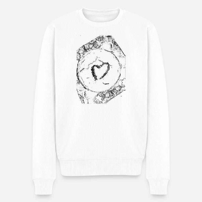 Cœur - Pull Premium bio Homme - blanc