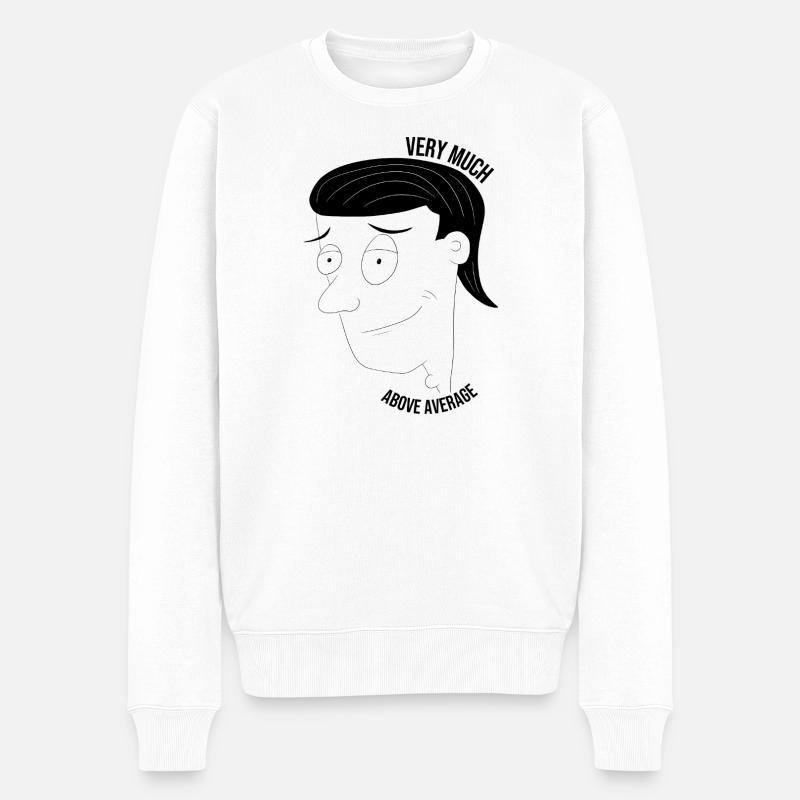 Sehr überdurchschnittlicher Mann - Männer Premium Bio Pullover - Weiß