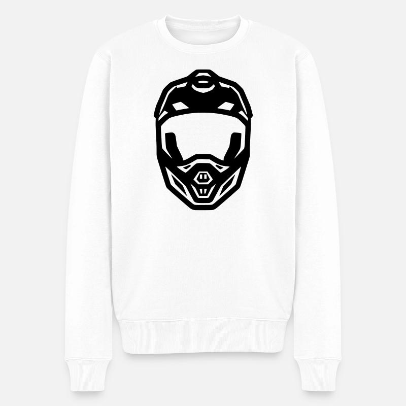Casque VTT Fullface Descente - Pull Premium bio Homme - blanc