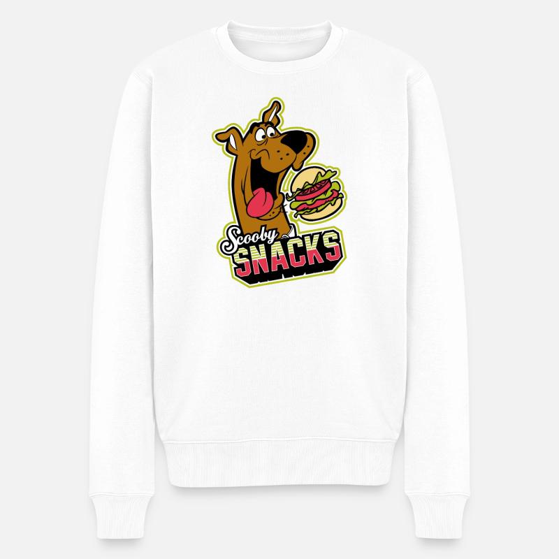 Scooby-Doo Scooby Snacks Mit Burger - Männer Premium Bio Pullover - Weiß