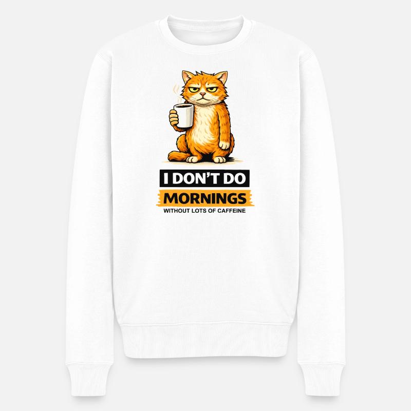 Attitude de café du matin - Pull Premium bio Homme - blanc