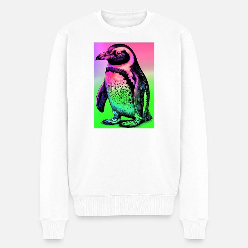 Pinguin - Männer Premium Bio Pullover - Weiß