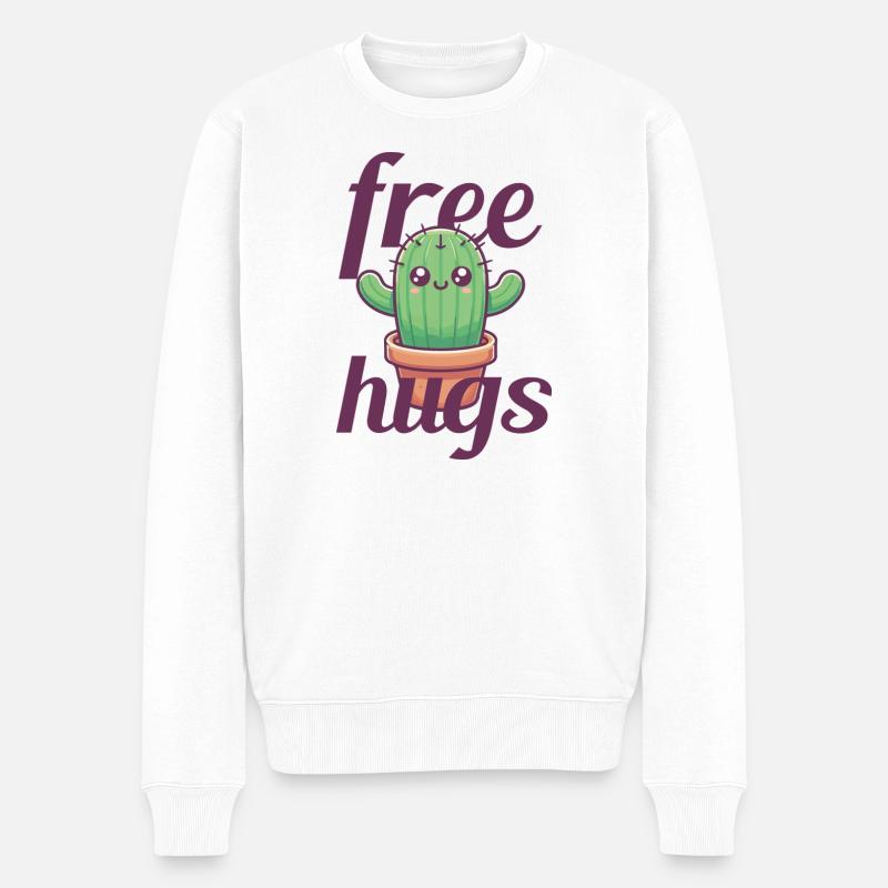 Cactus câlins gratuits - Pull Premium bio Homme - blanc