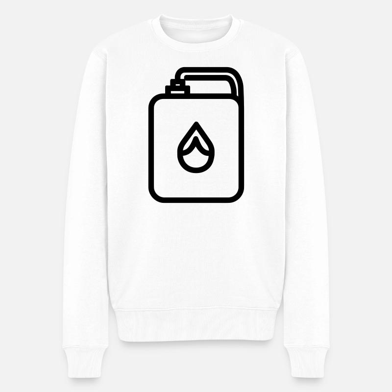 Gaskanister - Männer Premium Bio Pullover - Weiß