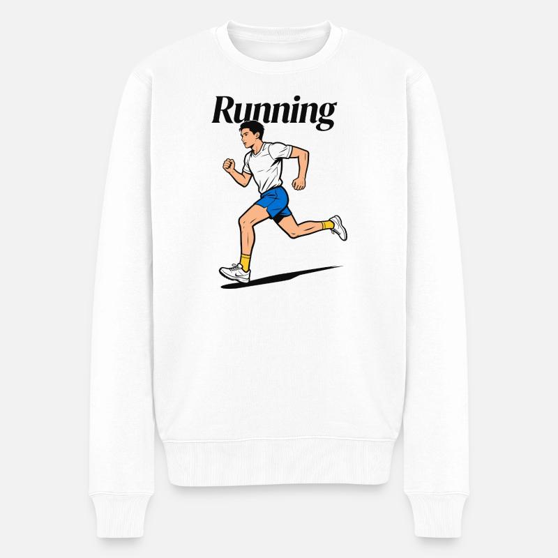 Course en course - Pull Premium bio Homme - blanc