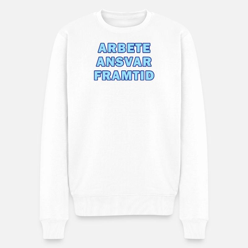 Arbeit Verantwortung Zukunft - Männer Premium Bio Pullover - Weiß