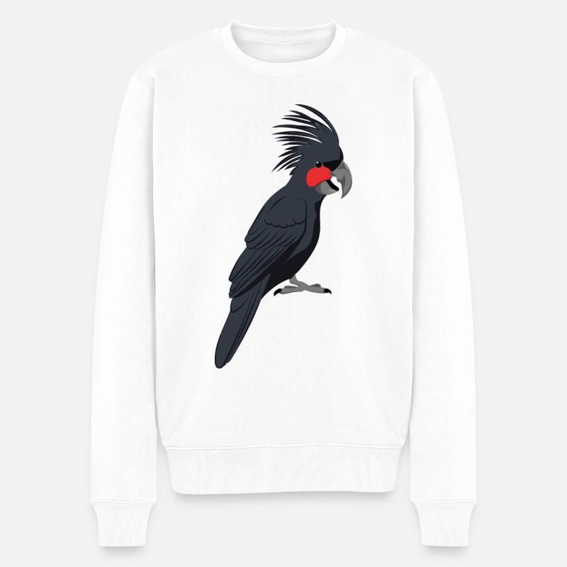 Palmkakadu - Männer Premium Bio Pullover - Weiß