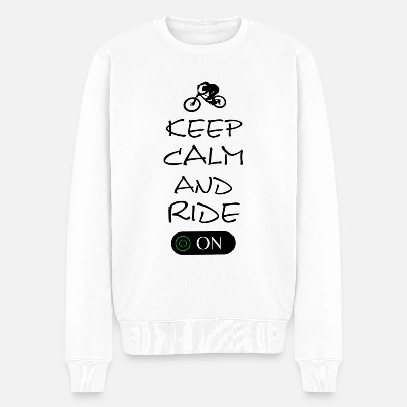 Downhill Biken Biker BMX Mtb - Männer Premium Bio Pullover - Weiß