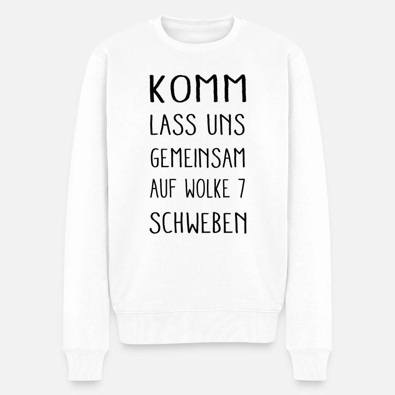 auf Wolke 7 schweben - Männer Premium Bio Pullover - Weiß