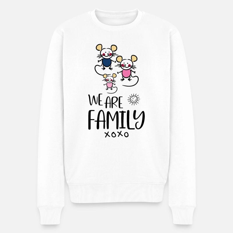 Familie - Männer Premium Bio Pullover - Weiß