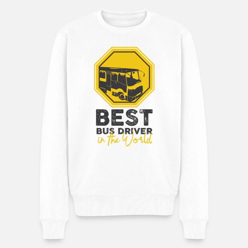 Best Bus Driver - Männer Premium Bio Pullover - Weiß