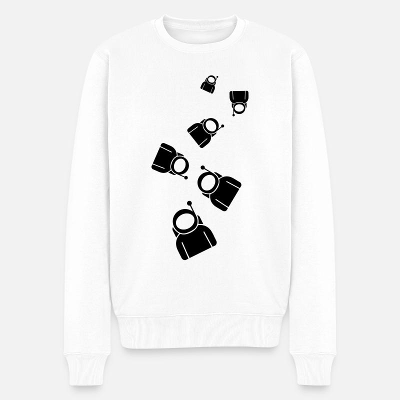 Astronaut Icon symbol - Männer Premium Bio Pullover - Weiß