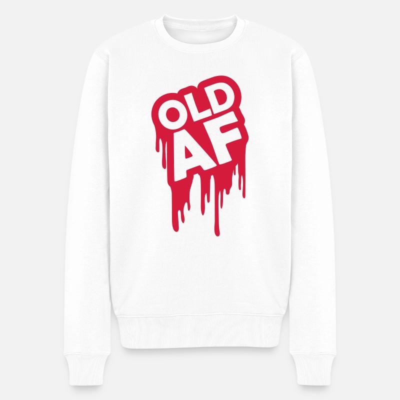 ancien logo de texte AF - Pull Premium bio Homme - blanc
