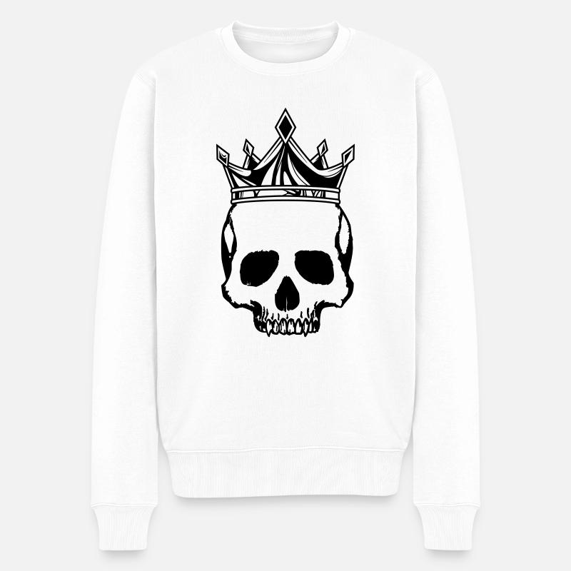Couronne du roi du crâne - Pull Premium bio Homme - blanc