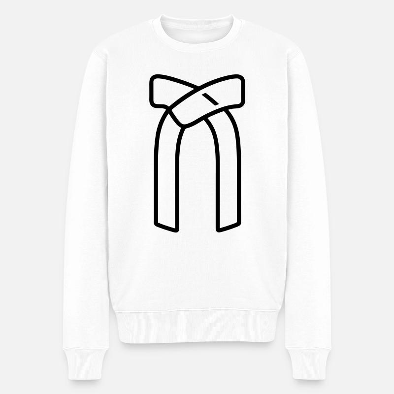 ceinture - Pull Premium bio Homme - blanc