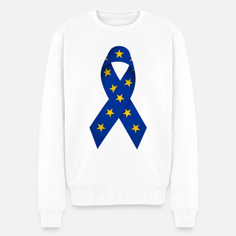 Bow Europe Flag Design Cadeau - Pull Premium bio Homme - blanc