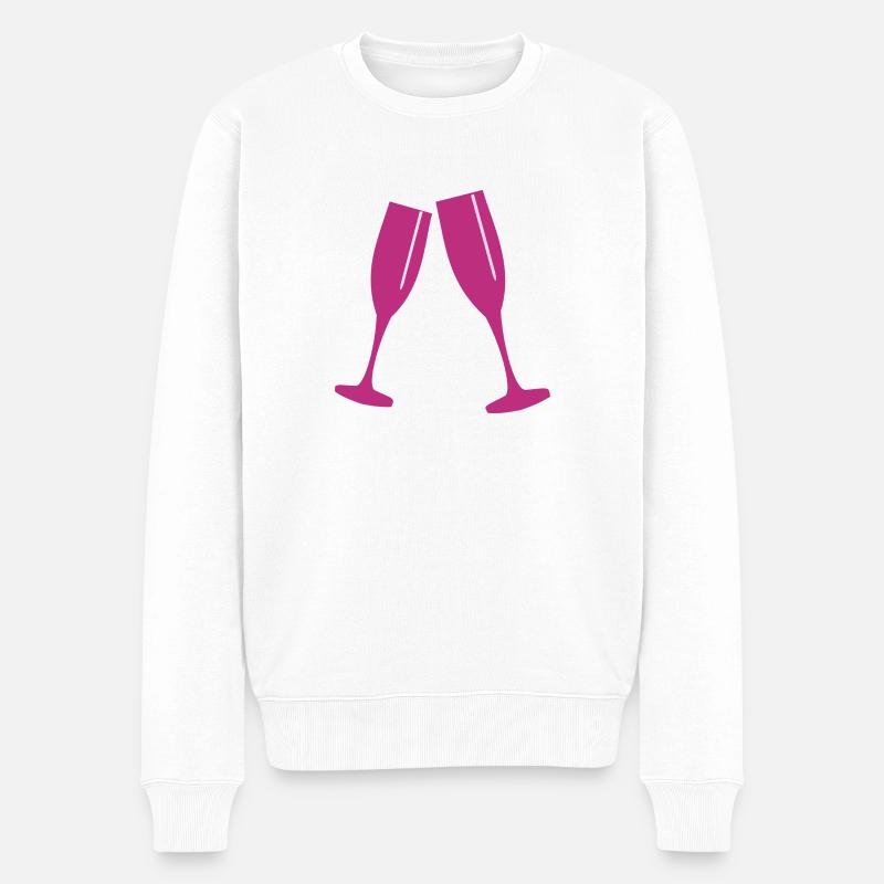verre de - Pull Premium bio Homme - blanc
