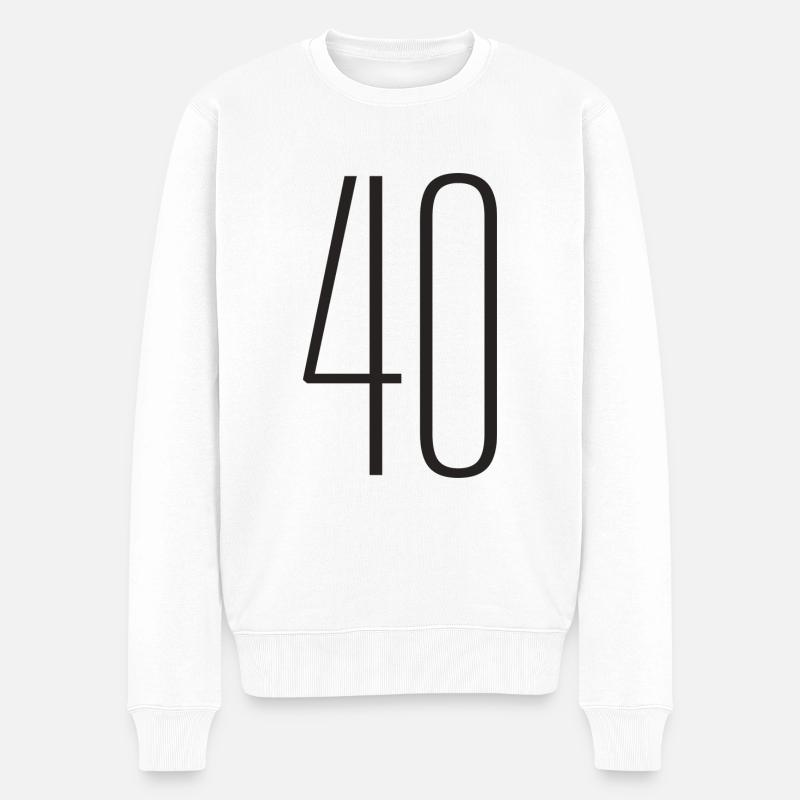 40 - Pull Premium bio Homme - blanc