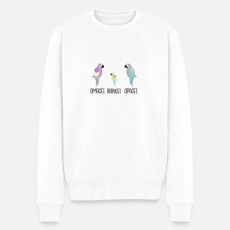 Ihr werdet Großeltern: Omagei und Opagei - Männer Premium Bio Pullover - Weiß