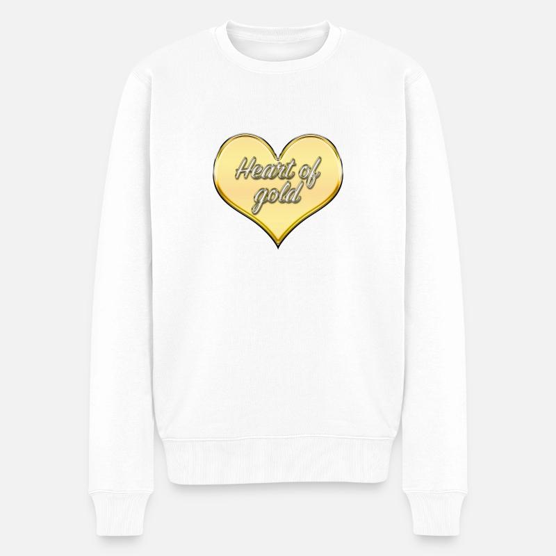 Cœur d'or - Pull Premium bio Homme - blanc