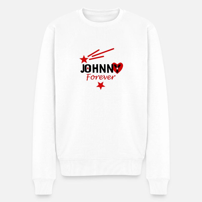 Johnny forever - Pull Premium bio Homme - blanc
