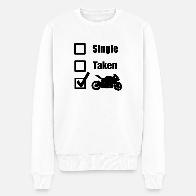idée cadeau de moto pour les motards - Pull Premium bio Homme - blanc