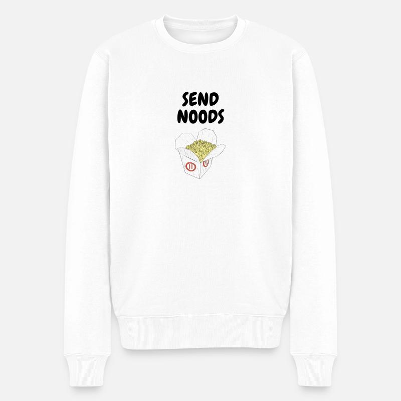 SEND NOODS - Männer Premium Bio Pullover - Weiß