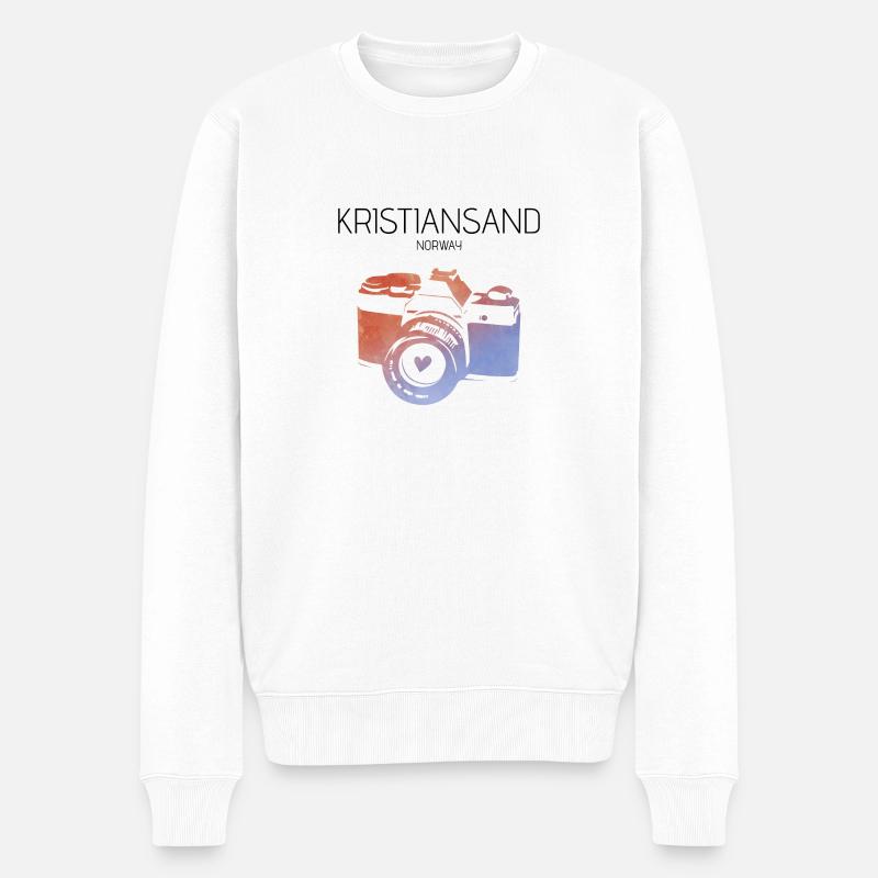 Kristiansand, Norvège - Pull Premium bio Homme - blanc