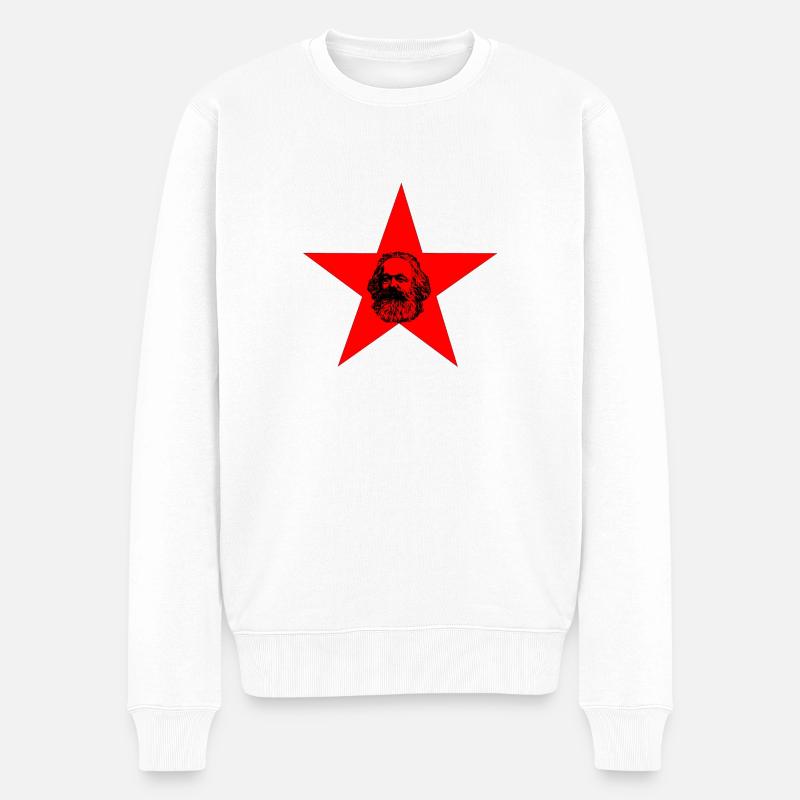 Marx - Männer Premium Bio Pullover - Weiß