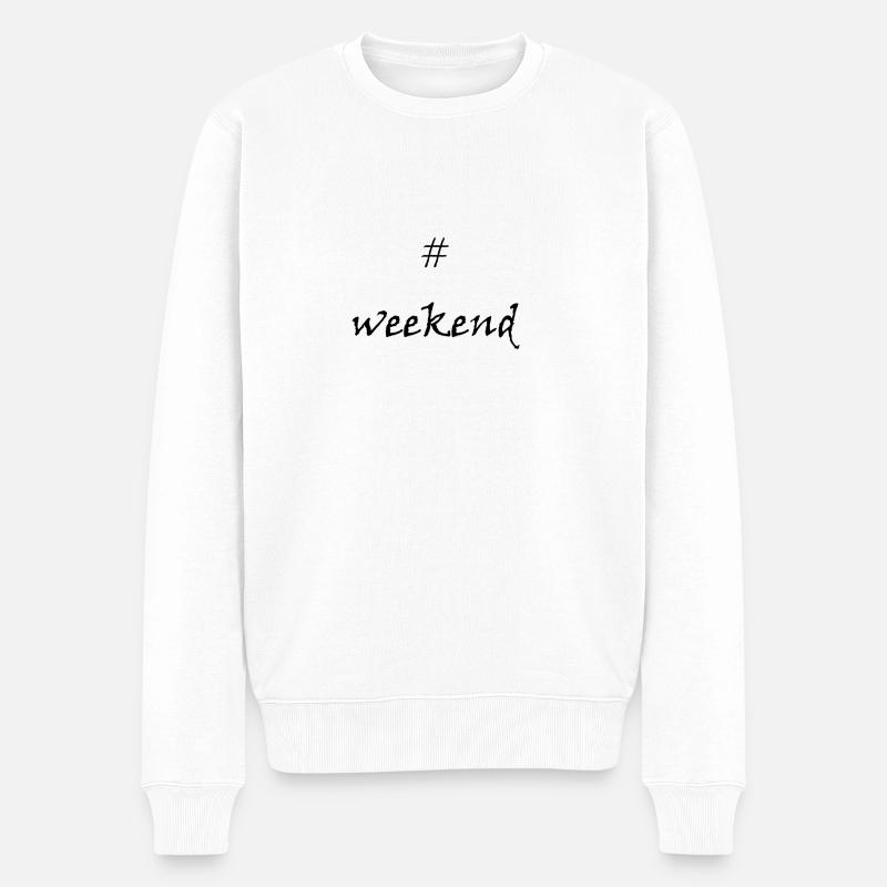 Enfin, le week-end! #weekend - Pull Premium bio Homme - blanc
