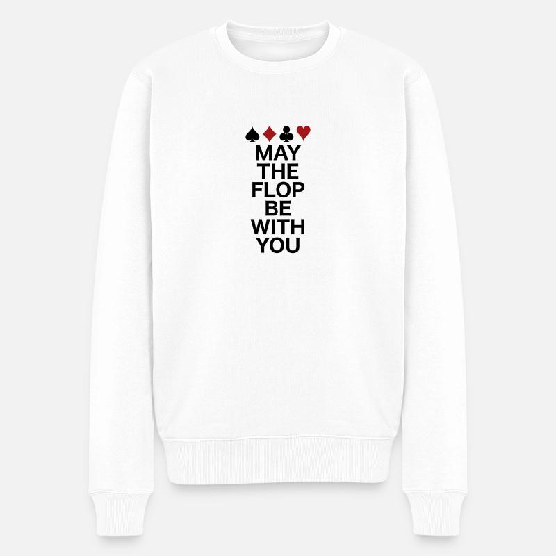 poker - Pull Premium bio Homme - blanc
