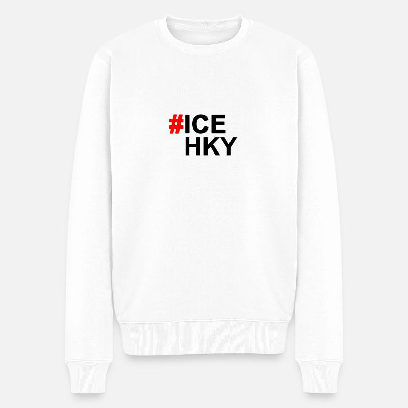 Eishockey - Männer Premium Bio Pullover - Weiß